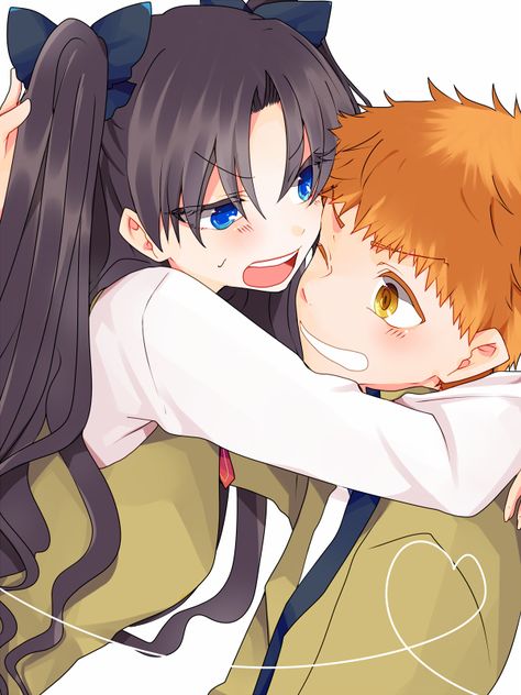 Unlimited Blade Works - Rin and Shirou Rin X Shirou, Emiya Shirou, Fate Archer, Rin Tohsaka, Shirou Emiya, Tohsaka Rin, Romance Comics, Fate Stay Night Anime, Fan Service