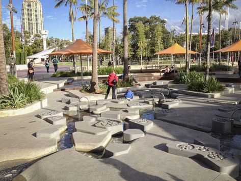 Darling Harbour Playground At Darling Quarter: All You Need To Know! Urban Plaza, Best Playgrounds, Water Architecture, Urban Playground, Water Playground, Bird Sanctuary, Play Ground, Public Space Design, Place Making