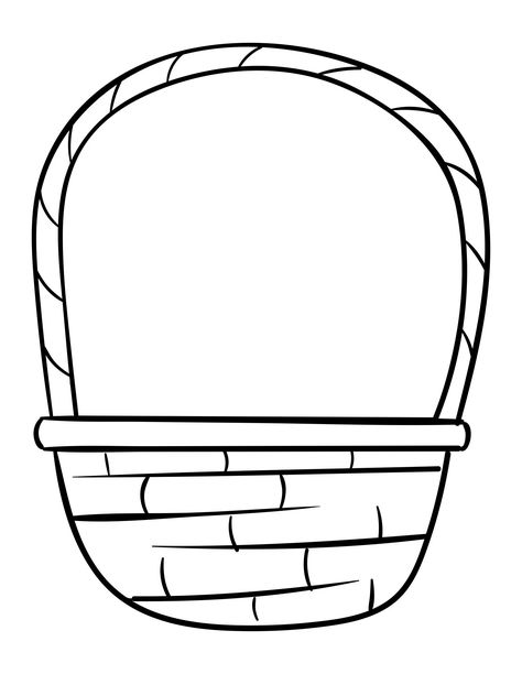 Basket Coloring Page, Easter Basket Printable, Easter Basket Template, Basket Printable, Labor Day Crafts, Easter Activities For Toddlers, Easter Pail, Toddler Projects, Easter Paper Crafts