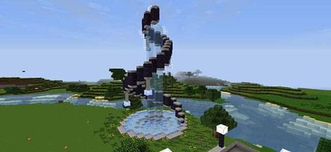 34 Cool Things to Build in Minecraft When You're Bored - EnderChest Minecraft Kale, Minecraft Fountain, Minecraft Garden, Cool Things To Build, Minecraft Statues, Minecraft Things, Bangunan Minecraft, Minecraft Pictures, Minecraft Castle