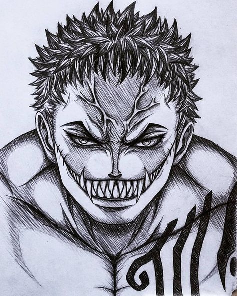 The beast Katakuri Katakuri Sketch, Katakuri One Piece Fanart, Katakuri Tattoo, Katakuri Fanart, One Piece Sketch, Charlotte Katakuri, One Piece Tattoos, 2160x3840 Wallpaper, Anime Drawing Books