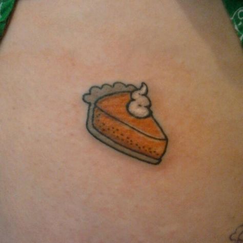 Pumpkin Pie - I like this slice but not pumpkin so much. Pumpkin Pie Tattoo Ideas, American Pie Tattoos, Sweet Tart Tattoo, Slice Of Pie Tattoo, Sweet Potato Tattoo, Pie Slice Tattoo, Cherry Pie Tattoo, Pumpkin Pie Tattoo, Tiny Pumpkin Tattoo