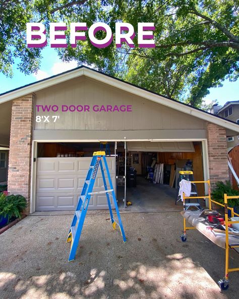 ✨ Before & After Magic ✨ Swipe to see how we took this garage from a pair to a polished single door!! 🚪🔧 • Transforming two 8’x7’ garage doors into one sleek 16’10”x7’ door not only enhances curb appeal but also boosts functionality. Whether you’re upgrading for aesthetics or convenience, our team ensures every detail is perfect, from start to finish. • Thinking about a garage door transformation? Let’s make your vision a reality! 🙌 • • • • #GarageDoorTransformation #GarageDoorUpgrade #HomeIm... Garage Door Ideas Curb Appeal, Painted Garage Door, Door Transformation, Garage Door Ideas, Painted Garage, Single Garage Door, Garage Door Paint, Garage Door Repair, Door Upgrade