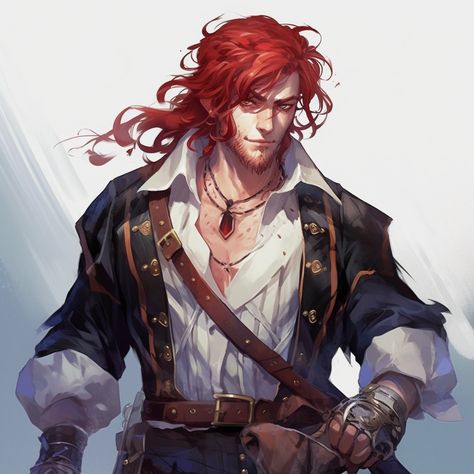 Fantasy Pirate Art Male, Pirate Dnd Art, Pirate Man Art, Pirate Captain Character Design, Pirate Character Design Male, Character Design Pirate, Pirate Character Art Male, Pirate Dnd Character, Dnd Sailor