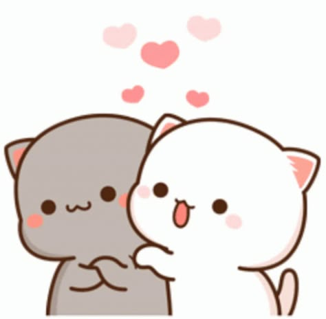 Love Peach Sticker - Love Peach Goma - Discover & Share GIFs Goma And Peach Gif, Peach And Goma Cat Gif, Peachu Gomu, Goma Peach, Cuddling Gif, Calin Gif, Peach Sticker, Peach And Goma, Mochi Cat