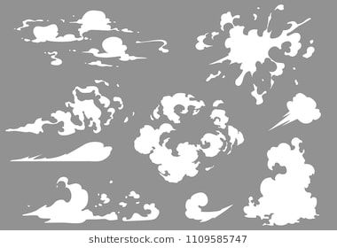 Vector smoke set special effects template. Cartoon steam clouds, puff, mist, fog, watery vapour or dust explosion 2D VFX illustration. Clipart element for game, print, advertising, menu and web design Mist Illustration, Fog Drawings, Fog Illustration, Dust Illustration, Dust Effect, Dust Explosion, Environment Painting, Animation Storyboard, Landscape Concept