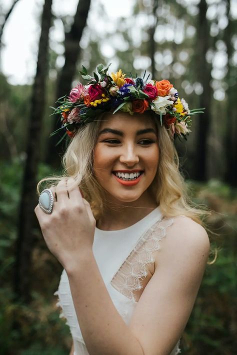 Bridal floral crown