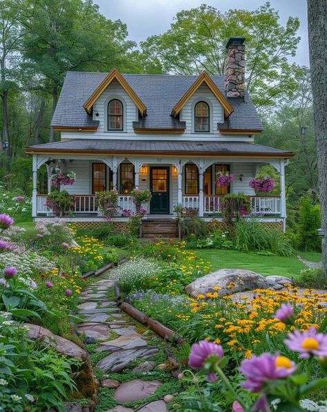 Tiny Home Ideas Tiny Home Ideas, Cottagecore House, Country Cottage Farmhouse, Fairytale Cottage, Cottage Farmhouse, French Country Cottage, Tiny Home, Exterior Decor, Tiny House Design