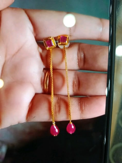 Baali Earring Gold Simple, Baali Earring Gold, Sui Dhaga Gold Earrings, Sui Dhaga Gold Earrings Design, Saving List, Gold Earrings Design, Antique Haram, Jadau Jwellery, Gold Jewelry Prom