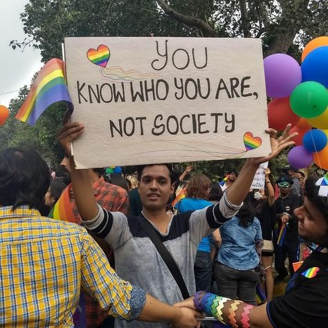 What we saw at Delhi Queer Pride 2017 was a full ten years of powerful voices demanding their rights as citizens of the Republic of India! Quest Quotes, Queer Rights, Lgbtq Stuff, Gay Quotes, Lgbt Love, Gay Memes, Love And Pride, Group Of People, Lgbtq Pride