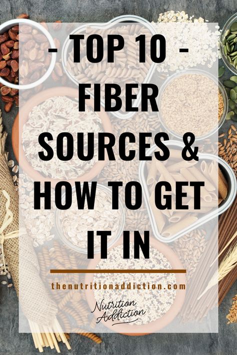 Adding more fiber to the diet is my favorite weigh-loss trick. Fiber is essential for fat burn, and it's filling so it allows you to stay full and eat less. It's recommended we get 25g of fiber/day, which can be tough if you don't know where to find fiber. Here are my top 10 sources and some tips to get those grams in. #fiber #highfiber #healthtips #weightlosstips How To Eat More Fiber, Adding Fiber To Your Diet, F Factor Diet, Fibre Diet, Metabolism Makeover, Fibre Foods, Fiber Sources, High Fibre, Fat Burning Tips