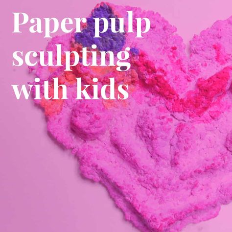 Squish it, smash it, soak it! Paper pulp sculpting with kids Paper Pulp Art, Paper Pulp, Elmer's Glue, Art Theory, Tiny Hands, Art Education Resources, Pulp Art, Tiny Hand, Plastic Sheets