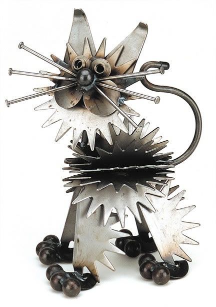 Metal Sculpture Artists, Scrap Recycling, Metal Welding Art, Fluffy Kitten, Welding Art Projects, Scrap Art, Metal Yard Art, Metal Welding, Metal Sculptures