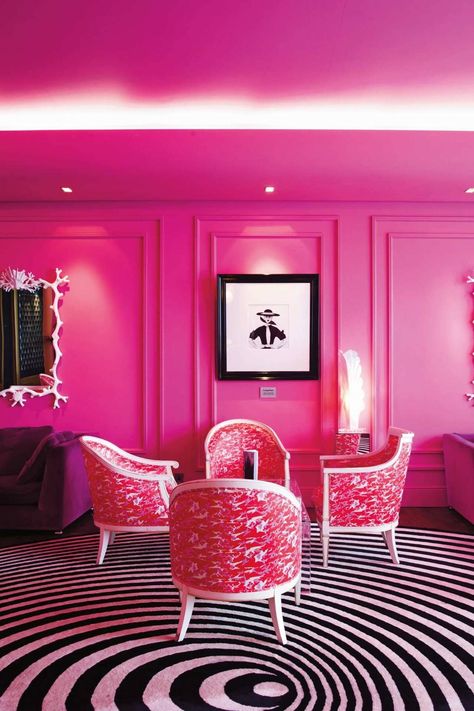 Pink places around the world | CN Traveller Estilo Kitsch, Pink Salon, Unique Hotels, Pink Photo, Hotel Interiors, Pink Houses, Pink Interior, Pink Room, Decoration Inspiration