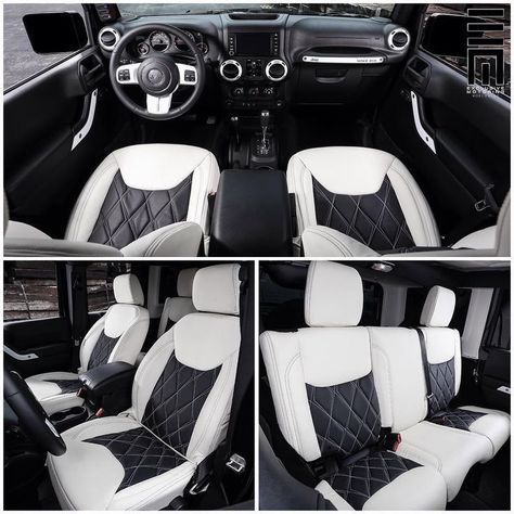 Wrangler Interior, White Jeep Wrangler, Jeep Interior, Jeep Wrangler Interior, Black Jeep Wrangler, Jeep Interiors, White Jeep, Custom Jeep Wrangler, Jeep Mods