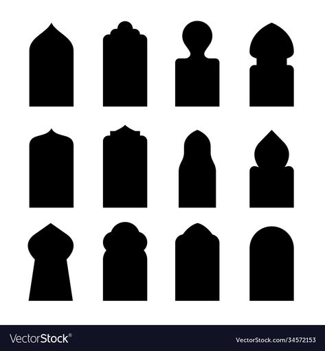 Mosque Facade, Islamic Shapes, Islamic Window, Arabic Arch, Modern Floor Lamp Design, Arch Windows, Mosque Vector, Arch Door, Peace Poster