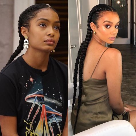 Out here giving Zoey vibes from @grown-ish with these super long cornrows. 👯 Make sure u watch the season premiere tonight at 8/7c 👀 p.s.… Hergivenhair Wig, Grown Ish Hairstyles, Grownish Hairstyles, Zoey Johnson Hairstyles, Long Cornrows, Black Box Braids, College Hairstyles, Bday Dinner, Hype Hair