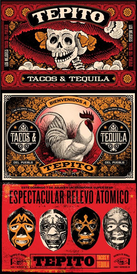 Tepito Tacos y tequila - by poison graphic design Are you looking for a modern minimalist business logo design for your brand or company? Mexican Graphic Design, Logos Vintage, Asian Vintage, Skate Stickers, Menu Designs, Vintage Logos, Logos Ideas, Beer Logo, Illustration Photo