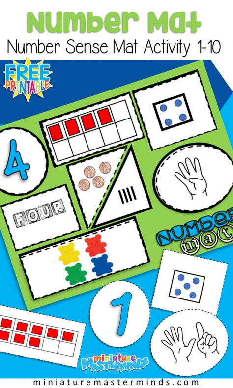 Basic Skills File Folder Free Printable For Preschool and Kindergarten – Miniature Masterminds Number Sense Worksheets Kindergarten Free, Counting Sets Kindergarten, Math For Kindergarten Activities, Numeracy Kindergarten, Math Subject, Free Printable Numbers, File Folder Activities, Numbers Kindergarten, Prek Math