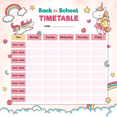 Watercolour school timetable in pink ele... | Free Vector #Freepik #freevector #calendar #school #education #back-school Study Timetable Template, Timetable Design, Timetable Planner, Study Schedule Template, School Elements, School Objects, Student Weekly Planner, Timetable Ideas, Birthday Chart