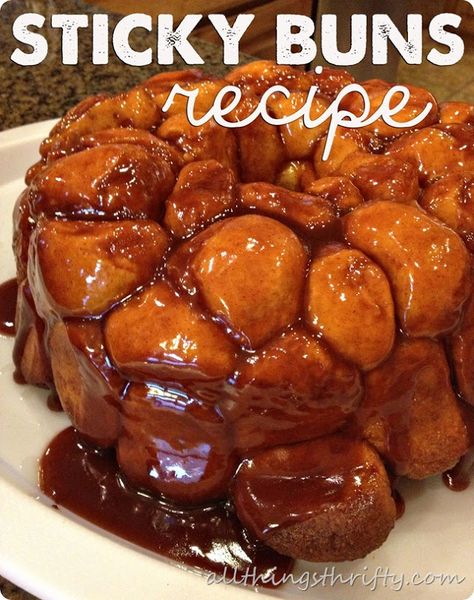 Easy Sticky Bun Recipe, Pull Apart Monkey Bread, Sticky Buns Recipe, Easy Sticky Buns, Frozen Rolls, Sticky Buns Recipes, Buns Recipe, Sticky Buns, Bun Recipe