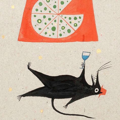 Rat Illustrated, Drunk Illustration, Rat Illustration, Pizza Illustration, Birthday Pizza, Funny Rats, Birthday Inspo, Pub Signs, Simplistic Design