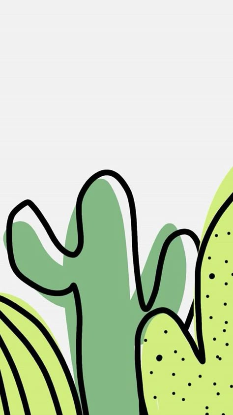 Cactus Illustration Cute, Cactus Wallpaper Aesthetic, Cactus Phone Wallpaper, Cactus Aesthetic, Cactus Wallpaper, Cactus Pictures, Jelly Wallpaper, Applique Art, Cute Fall Wallpaper