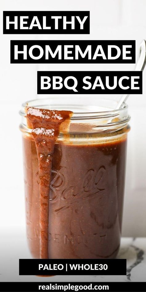 Whole 30 Bbq Sauce, Home Made Bbq Sauce, Homemade Barbeque Sauce, Paleo Bbq Sauce, Make Bbq Sauce, Fries Chicken, Homemade Bbq Sauce, Homemade Barbecue Sauce, Barbeque Sauce