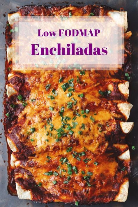 Fodmap Enchiladas, Fodmap Dinner Recipes, Recipe Enchiladas, Fodmap Dinner, Ibs Fodmap, Fodmap Lunch, Fodmap Chicken, Fodmap Recipes Dinner, Low Fodmap Recipes Dinner