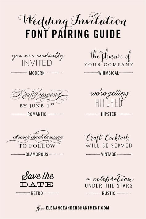 Wedding Invitation Font and Pairing Guide from Elegance and Enchantment // Great combinations of script and serif/sans serif typography for any style! 18th Debut, Create Wedding Invitations, Wedding Invitation Fonts, Debut Ideas, Invitation Fonts, Trendy Wedding Invitations, Fonts Typography, Font Combinations, 카드 디자인