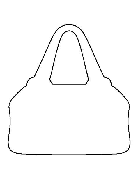 Purse pattern. Use the printable outline for crafts, creating stencils, scrapbooking, and more. Free PDF template to download and print at http://patternuniverse.com/download/purse-pattern/ Purse Template Free Pattern, Purse Template, Paper Purse Template, Paper Purse Template Printables Louis Vuitton, Purse Silhouette, Paper Handbag Template Free Printable, Paper Purse Template Printables Handbags, Paper Purse Svg Free, Paper Flower Patterns