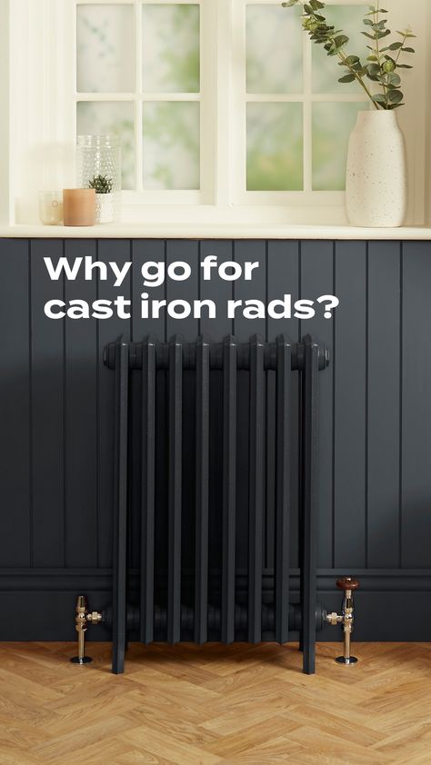 With a wave of fresh cast iron radiators now sweeping the home heating landscape, do the new kids on the block stand up to the old, battle-hardened antique cast iron rad warriors of yesteryear? In this blog, we’ll explore all the merits and potential drawbacks presented by modern cast iron radiators, and discuss the elements that can prove more or less favourable in comparison with retro designs. Cast Iron Radiator Under Window, Tall Radiator, Modern Radiators, Tall Radiators, Cast Iron Radiator, Iron Radiator, Iron Water, Radiators Modern, Cosy Spaces