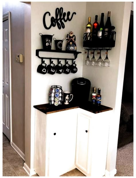 Coffee Vibes Aesthetic, Coffee Bar In Kitchen, Bar In Kitchen, Coffee Vibes, Coffee Bar Station, Coffee Bar Ideas, Diy Coffee Bar, Coffee Bar Design, Coffee Bar Decor