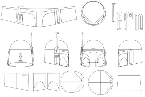 Boba Fett Helmet Blueprints/Templates Boba Fett Mask, Mandolorian Armor, Star Wars Costumes Diy, Helmet Template, Boba Fett Costume, Bobba Fett, Armadura Cosplay, Boba Fett Helmet, Mandalorian Cosplay