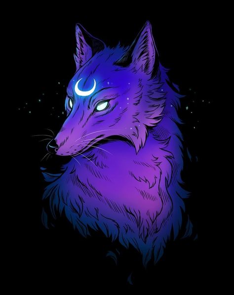 Mystical Wolf Art, Therian Ideas, Crimson Moon, Jacket Painting, Magical Wolf, Galaxy Wolf, Mystical Wolf, Fox Artwork, Wolf Artwork