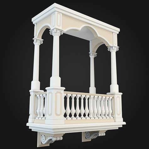 Terrace Design Balcony, Balcony Building, Architecture Balcony, Exterior Garden, Classic Facade, Concept Models Architecture, Balcony Railing Design, Window Trim Exterior, Classic House Exterior