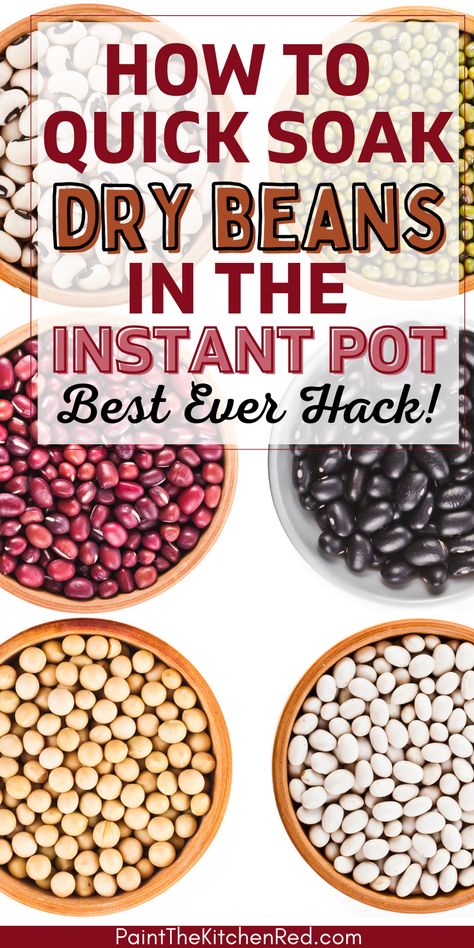 Many different kinds of dry beans with text "how to quick soak dry beans in the instnat pot best ever hack". Instant Pot Beans No Soak, Pressure Cooker Beans No Soak, Instant Pot Kidney Beans Dried, Insta Pot Pinto Beans No Soak, Pressure Cooker Dry Beans, Instapot Beans Pinto No Soak, Cooking Dry Beans In Instant Pot, How To Cook Dry Beans In Instant Pot, Pressure Cook Beans