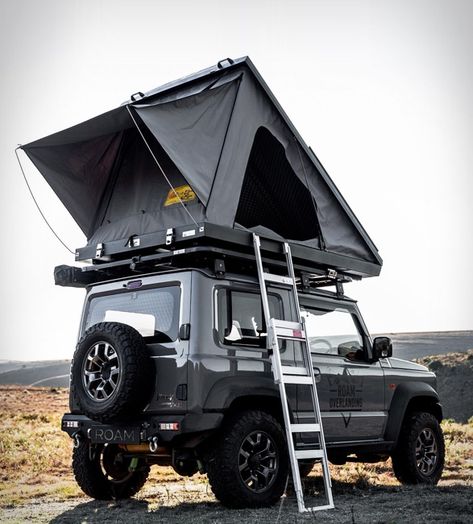 Suzuki Jimny by Roam Overlanding Suzuki Jimny Off Road, Arch Motorcycle, Jimny 4x4, Jimny Suzuki, Rooftop Tent, Wooden Bike, Roof Tent, Suzuki Samurai, Top Tents