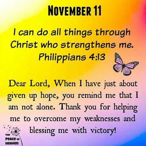 November Blessings, Bible Verse Philippians, Days Quotes, Prayer For Love, November Calendar, Best Bible Verses, Beautiful Bible Verses, Christian Quotes Prayer, Precious Animals