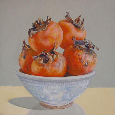 Gatya Kelly Artist Work 2009 still life Tuscany Contemporary Still Life, Dragon Bowl, Artist Work, Still Life Images, Nuts & Seeds, Still Life Oil Painting, Still Life Art, A Dragon, Persimmon