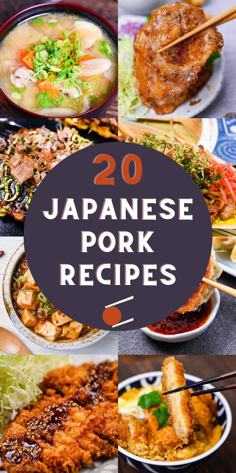 This pin is a comprehensive collection of 20 Japanese pork recipes, showcasing the versatility and rich flavors of pork in Japanese cuisine. It includes a variety of dishes, from classic favorites like Tonkatsu and ginger pork. Each recipe is presented with easy-to-follow instructions and tips, making them accessible to cooks of all skill levels. The pin aims to provide readers with a taste of authentic Japanese pork dishes, suitable for various occasions. Japanese Pork Recipes, Japanese Food Traditional, Japanese Food Bento, Authentic Asian Recipes, Japanese Dinner, Asian Pork, Easy Japanese Recipes, Asian Inspired Recipes, Japanese Cooking