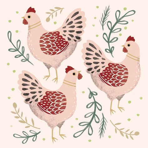 Kathryn Selbert Chicken Wallpaper, Chickens In The Winter, Chicken Drawing, Chicken Illustration, Farm Books, Advocate Art, Chicken Art, House Illustration, Egg Painting