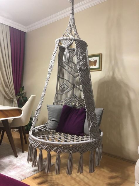 Images By Mabel On Macrame In 2021 | Macrame Design, Macrame Macrame Jhula Design, Macrame Jhula, Cane Outdoor Furniture, Macrame Furniture, Furniture Drawing, Macrame Hammock Chair, Macrame Decoration, Jute Macrame, Macrame Chairs