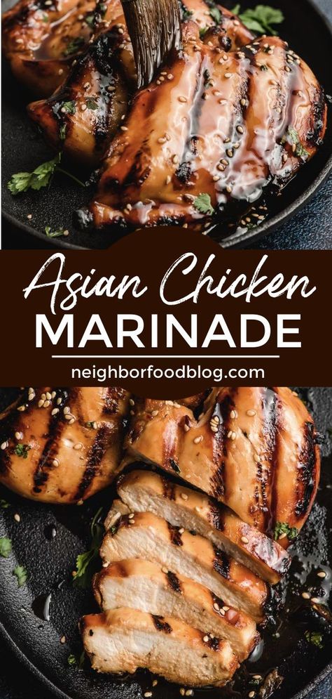 Asian Chicken Marinade, Spicy Chicken Marinades, Asian Marinade For Chicken, Glaze Sauce, Asian Marinade, Juicy Grilled Chicken, Grilled Chicken Marinade, Meat Marinade, Chicken Marinade Recipes