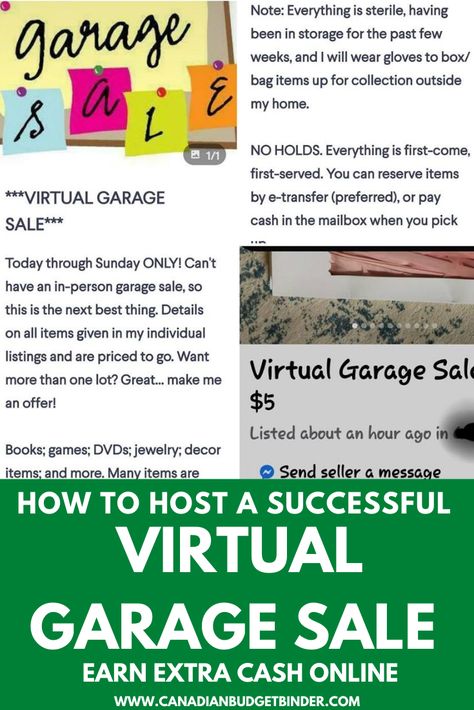 The virtual garage sale has taken over for property garage sales since the pandemic kept us indoors. Hosting a garage sale allows for virtual money-making without leaving your home or waking up early on a Saturday morning. Find out my top 3 favorite social media platforms to host a virtual garage sale sign and sell stuff for extra cash plus tips on how to be successful at it. Garage Sale Flipping, Virtual Yard Sale, Estate Sale Planning, Budget Grocery Shopping, Online Garage Sale, Garage Sale Tips, Virtual Garage Sale, Garage Sale Signs, Rummage Sale