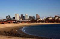 Winter '12, Carson Beach, South Boston, MA by BostonPhotoSphere, via Flickr Boston Seaport Aesthetic, Boston Beaches, Carson Beach Boston, Snowy Boston, Wingaersheek Beach Massachusetts, South Boston, Cape Ann, 80s Retro, Boston