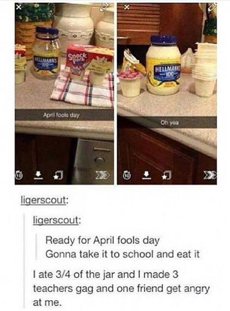 Haha ewwww April Fools Pranks, 1 April, April Fools Day, Funny Tumblr Posts, April Fools, Funny Pranks, Tumblr Posts, Tumblr Funny, Funny Posts