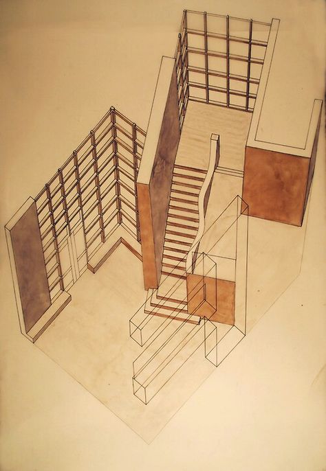 Axon Architecture Student Portfolio, Axonometric Drawing, Architecture Design Process, Drawing Architecture, Conceptual Drawing, Paper Architecture, Architecture Portfolio Design, Stairs Architecture, Facade Lighting