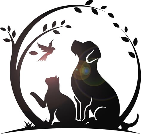 Amazon.com: Vinyl Wall Decal Cat Dog House Animals Pet Shop Vet Clinic Stickers Mural Large Decor (g4669) black : Tools & Home Improvement Dog And Cat Tattoo Together, Popular Decals, Silhouette Animals, Animal Wall Stickers, House Animals, Black Dogs, Vet Clinic, Large Decor, Farm Shop