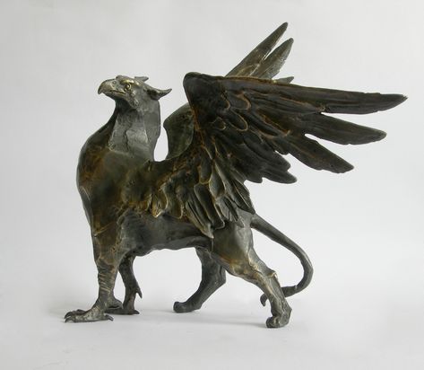 ArtStation - Griffin , Zhivko Donchev Alistair Theirin, Grey Warden, Bronze Statue, Magical Creatures, Dragon Age, Pics Art, Animal Sculptures, Fantastic Beasts, Bronze Sculpture